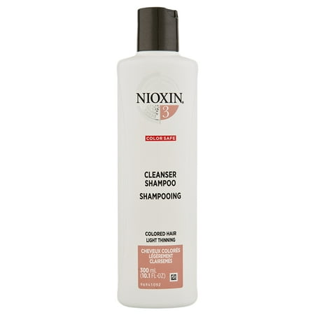 Nioxin Cleanser Shampoo System 3 for Color Treated Hair with Light Thinning, 10.1 Ounce