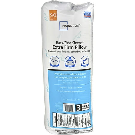 Mainstays back sleeper firm pillow sales