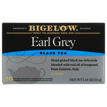 Bigelow Earl Grey, Black Tea Bags, 20 Count