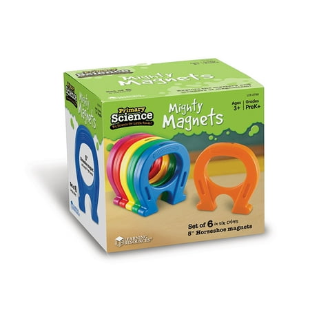 Learning Resources Primary Science Horseshoe Magnets, Set of 6