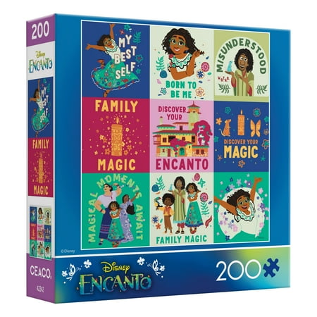 Ceaco 200 Piece Encanto Flat Flower Collage Interlocking Jigsaw Puzzle