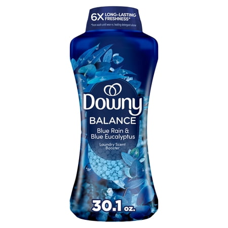 Downy Laundry Scent Beads, In-Wash Scent Booster, Infusions Crisp Rain & Blue Eucalyptus Scent, 30.1 oz
