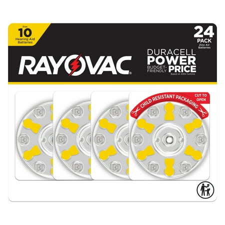 Rayovac Size 10 Hearing Aid Batteries (24 Pack), Size 10 Batteries