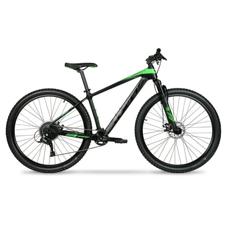 Hyper 29" Carbon Fiber Mens Mountain Bike, Black/Green