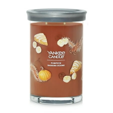Yankee Candle Signature Large 2-Wick Candle, Pumpkin Banana Scone, 20 oz