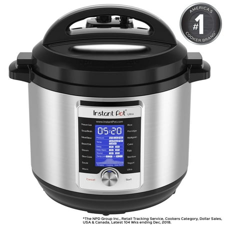 Instant Pot Ultra 8 Qt 10-in-1 Multi- Use Programmable Pressure Cooker, Slow Cooker, Rice Cooker, Yogurt Maker, Cake Maker, Egg Cooker, Sauté, Steamer, Warmer and Sterilizer