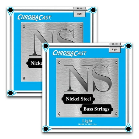 ChromaCast Nickel Steel Bass Guitar Strings, Light Gauge(40-100), 2 Pack