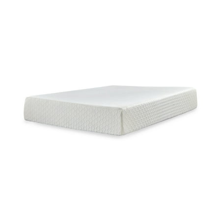 Signature Design by Ashley  Chime 12 Inch Memory Foam King Mattress in a Box  White