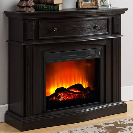 Prokonian Electric Fireplace with 44 Mantle with Storage, Espresso –  BrickSeek