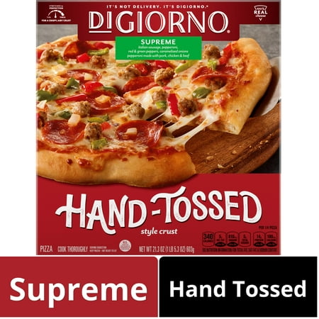 DIGIORNO Frozen Pizza - Frozen Supreme Pizza - DIGIORNO Hand Tossed Style Pizza Crust 21.3 oz