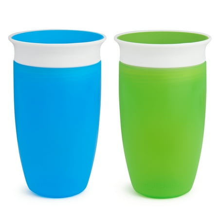 Munchkin® Miracle® 360° Toddler Sippy Cup, 10 oz, Blue/Green, Unisex, 2 Pack