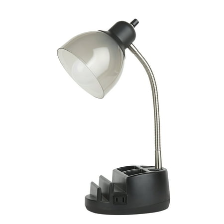 Mainstays Multi-Purpose Organizer Task Lamp, Black