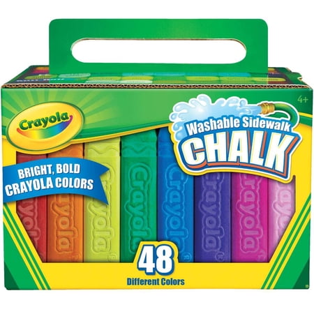 Crayola Washable Sidewalk Chalk in Assorted Colors, 48 Count