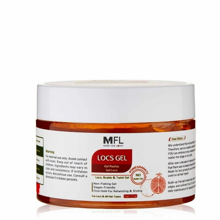 Made For Locs Build-up Free Vegan Retwist Styling Gel - Natural Hold for Dreadlocks and Locs, Styling & Locking Gel, Unisex, Leaves No Residue, 4 oz
