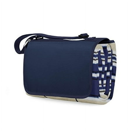 oniva - a picnic time brand outdoor picnic blanket tote xl, blue stripe