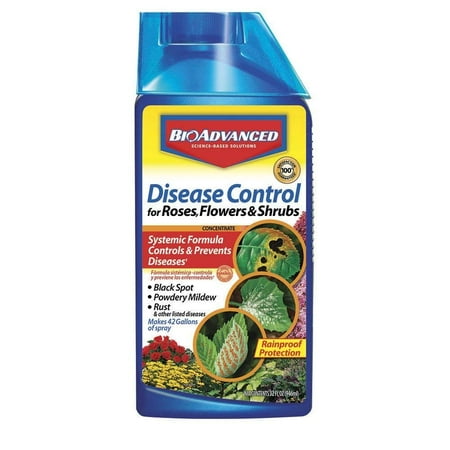 BioAdvanced Disease Control for Roses, Flowers and Shrubs, Concentrate, 32 oz, 42 Gals of Spray