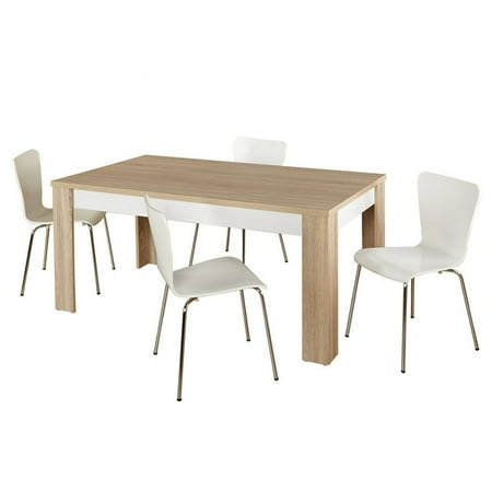 Mandy 5-Piece Dining Set, White