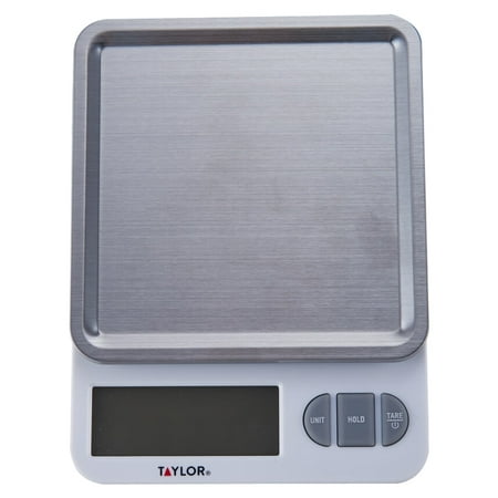 Taylor Digital Kitchen 11lb Food Scale with Removable Tray Stainless Steel Platform