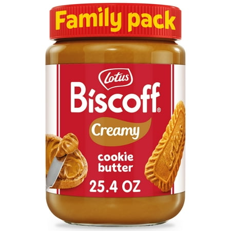 Lotus Biscoff Creamy Cookie Butter, Nut-Free Spread, 25.4oz, Value Size