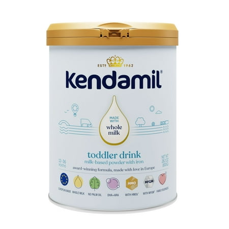 Kendamil Classic Toddler Formula Powder, European, Whole Milk, with HMOs, Prebiotics, No Palm Oil or Soy, with DHA, 28.2oz