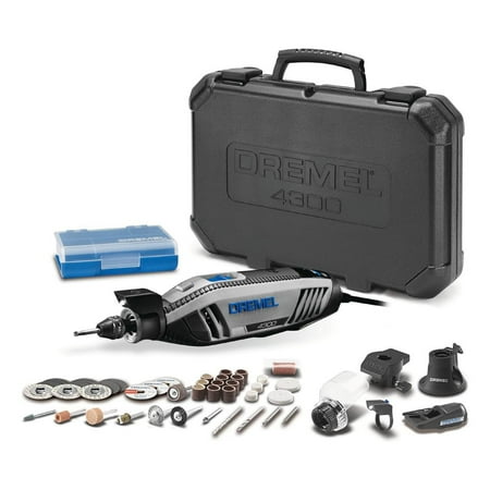 Dremel 4300-5/40 Corded Variable Speed Rotary Tool with 5 Attachments, 40 Accessories & Dremel Soft Case, 1.8A/120Volts