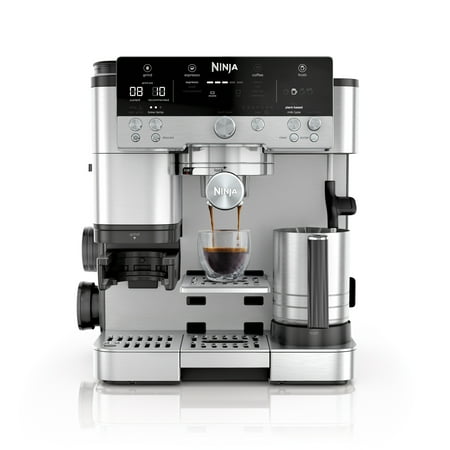 Ninja Luxe Café Premier Series, Espresso Machine and Drip Coffee Maker with integrated Coffee Grinder and Milk Frother, Stainless Steel, ES601