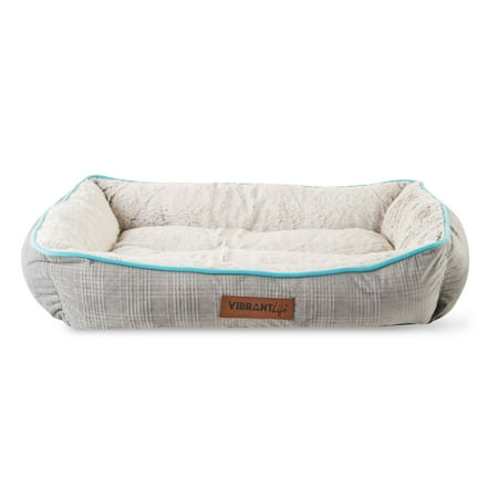 Vibrant Life Luxe Cuddler Pet Dog Bed Medium Gray Walmart