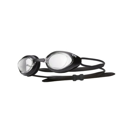 TYR Adult Fit Blackhawk Non-Mirrored Swim Goggle - Clear/Black