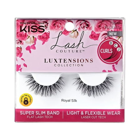 KISS Lash Couture Luxtension, False Eyelashes, Royal Silk, 10 mm, 1 Pair