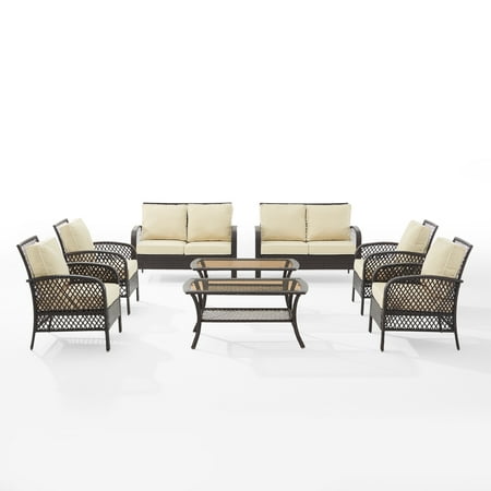Tribeca 8 Piece Outdoor Wicker Conversation Set