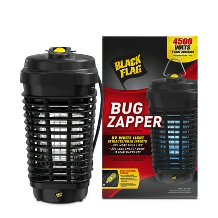Black Flag 4500 Volt 15 Watt Electronic Bug Zapper Insect Killer, Includes Attachable Mosquito Lure Attractant