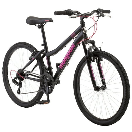 Mongoose Excursion Mountain Bike 24 inch wheels girl s style black BrickSeek