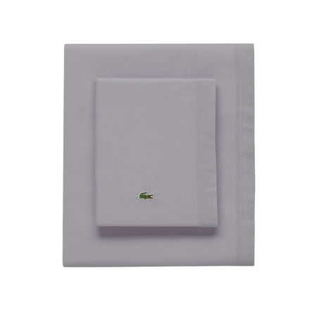 Lacoste  Percale 220 Thread Count 100% Cotton Sheet Set Sleet - Twin XL