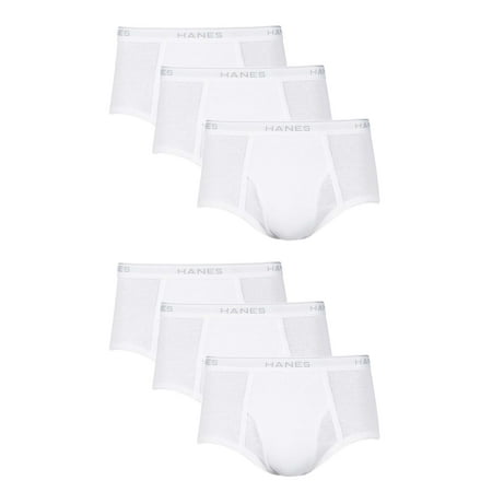 Hanes Men's Value Pack White Briefs, 6 Pack