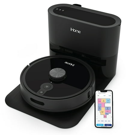 iHome AutoVac Nova S1 Pro Self Empty 360 LIDAR Mapping Robot Vacuum - Certified Refurbished