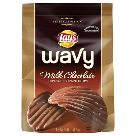 Lays Wavy Milk Chocolate Covered Potato Chips, 5 Oz.