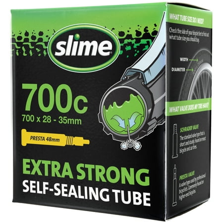 Slime Extra Strong Self-Sealing Bicycle Tube Presta 700 x 28-35mm Bike Inner Tube - 30086