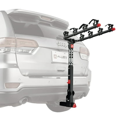 Allen Sports Deluxe+ 4-Bike Hitch Rack Carrier fits 2 in Receiver Hitch - 140 lbs capacity, model 840QR