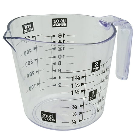 Mainstays 4 Cup Plastic Measuring Cup with Measurements Precise Pouring  Spout