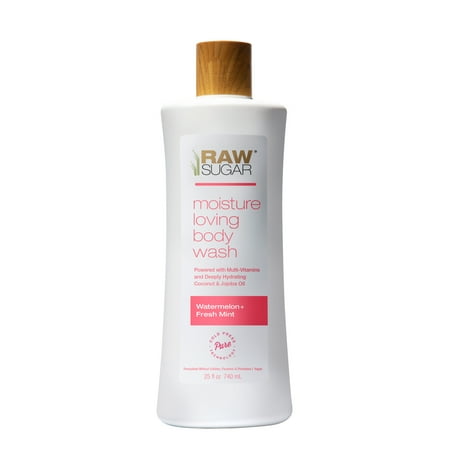 Raw Sugar Moisture Loving Body Wash, Watermelon + Fresh Mint, 25 fl oz