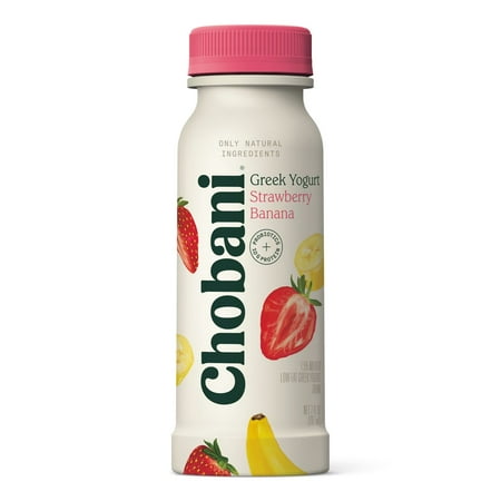 Chobani Greek Yogurt Drink with Probiotics, Strawberry Banana 7 oz