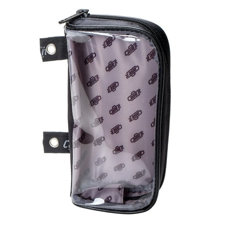 Case-It The Clear Case, Pencil Case with Grommets for 3-Ring Binders, Black, PLP-150-CLR-BK