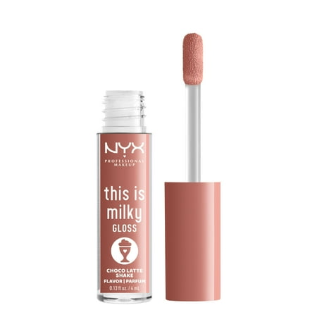 NYX Professional Makeup This Is Milky Gloss, Lip Gloss with 12 Hr Hydration, Choco Latte Shake