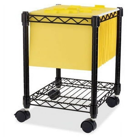 LYS Mobile Wire Filing Cart, 15.5" Width x 14" Depth x 19.5" Height