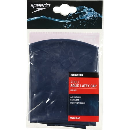 Speedo Adult Navy Solid Latex Swim Cap One Size 1 ea