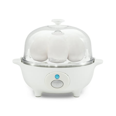 Elite Cuisine EGC-007 Maxi-Matic Egg Poacher & Egg Cooker with 7 Egg Capacity, White