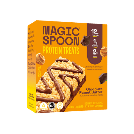 Magic Spoon, Chocolate Peanut Butter Protein Treats, 1.4 oz, 4 Count