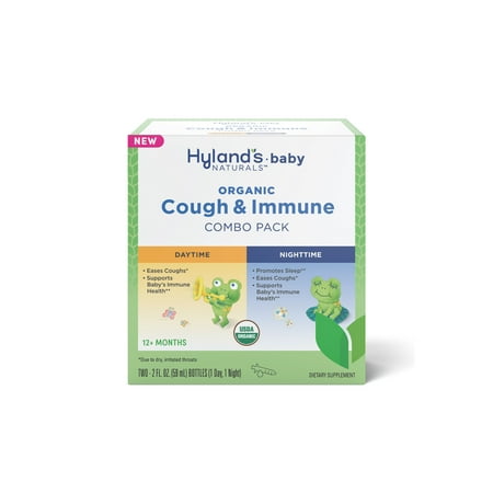 Hyland's Baby Organic Cough & Immune, Ages 12+ Months, Day & Night Combo Pack, 4 fl oz