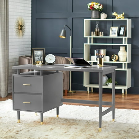 Margo Desk Charcoal Gray - Buylateral