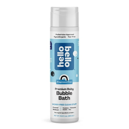 Hello Bello Fragrance Free Bubble Bath, Tear-Free Baby Bath for All Skin Types, 10 fl oz